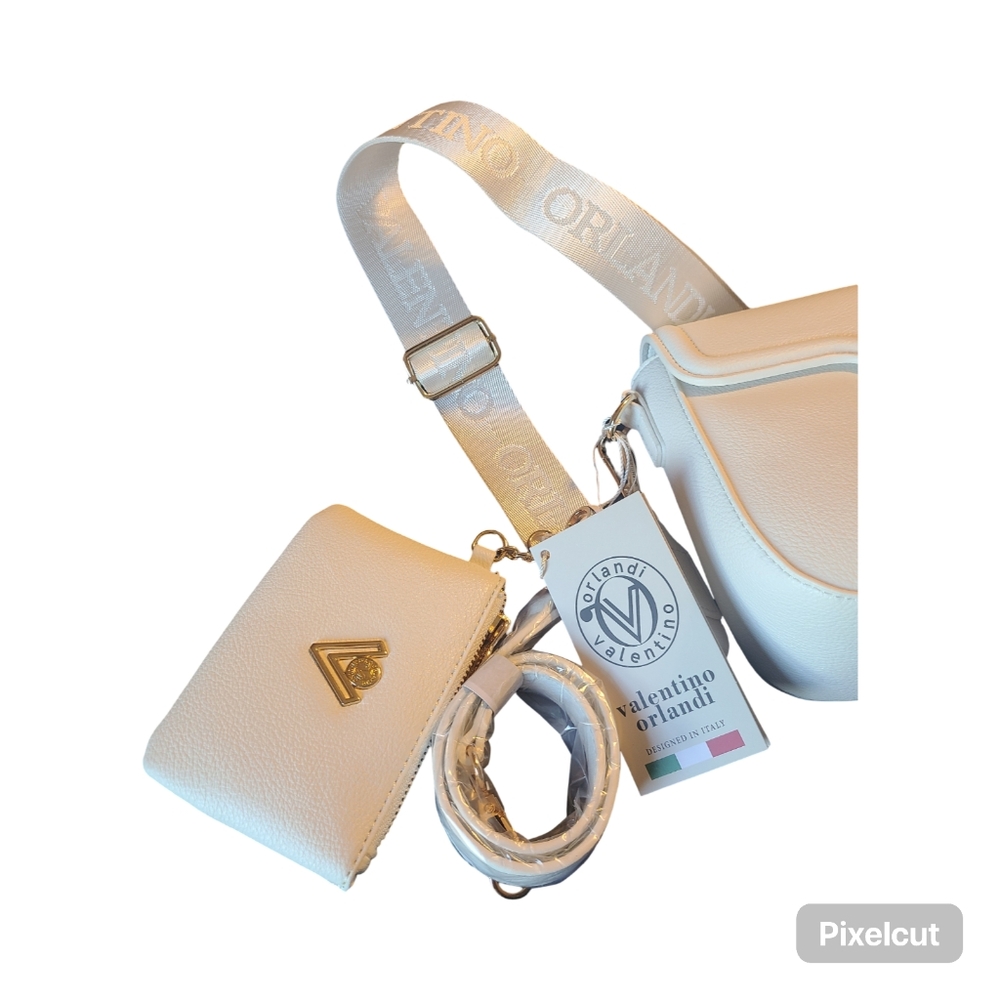 NWT VALENTINO ORLANDI WHITE CROSSBODY BAG + SMALL WALLET